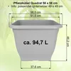 MePla - Pflanzkübel Quadrat 58x58 anthrazit Produktbild-Vorschau 4
