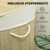 HOMCOM Bambus Wäschekorb mit Deckel Herausnehmbarer Produktbild-Vorschau 6