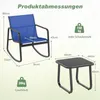 Product dimensions and weight capacity for a patio furniture set. Anteprima dell’immagine prodotto
