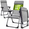 CASARIA® 2x Chaises de jardin pliantes Gris Chiné en Voir les images du produit 1