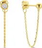 New Bling 9NBG-0735 Goldohrringe mit Kettenstecker - Produktbild-Vorschau 1