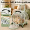 Katzen Transportbox mit Rollen, Haustier Trolley Produktbild-Vorschau 7