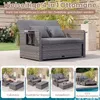 COSTWAY Polyrattan Sonnenliege, Gartenliege mit Produktbild-Vorschau 4