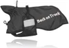A black dog coat with the brand name 'Back on Track' printed on it, shown against a white background. Produktbild-Vorschau
