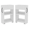 Two white rolling storage cabinets are shown side-by-side against a white background. Anteprima dell’immagine prodotto