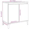 vidaXL Mobile lavabo Artisan rovere 58x33x60 cm materiale a Anteprima dell’immagine prodotto 7
