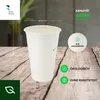 BenBow Einwegbecher aus Zuckerrohr, Weiß, 400 ml x 50 – Produktbild-Vorschau 2