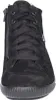 A close-up, front view of a black suede boot with laces and a side zipper. Anteprima dell’immagine prodotto