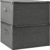 vidaXL Úložné boxy 2 ks látka 43x34x23 cm antracit Náhľad obrázku produktu 3