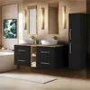RODAN | Hochschrank - 136 cm - Schwarz Matt - Stilvolles Produktbild-Vorschau 3