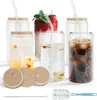 XINZI Verres à cocktail 6x500ml avec couvercle & paille, Voir les images du produit 1