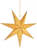 A golden, 3D paper star lantern with small star cutouts, suspended by a string against a white background. Podgląd zdjęcia produktu
