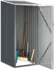 An open metal shed with gardening tools inside. Náhled obrázku produktu