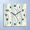 Wanduhr Echt-Glas-Küchenuhr Lavendelblüten lila Quarz 30x30 Produktbild-Vorschau 1