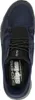 Top-down view of a single blue Skechers slip-in sneaker. Voir les images du produit