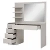 BEAUTYSOFA | Schminktisch MALTA Beige 120 cm mit Spiegel Produktbild-Vorschau 5