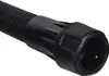 Close-up of the end of a black flexible hose with a black plastic connector. Voir les images du produit