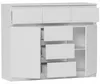 Komoda 120 cm 6 zásuvky 2 dveře skříňka FRAMIRE S-62D bílá Náhled obrázku produktu 3