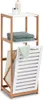 Zeller Badezimmerregal, MDF/Bambus, 33x36x98 cm, weiß/braun Produktbild-Vorschau 3