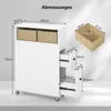 COSTWAY Carrello per nicchia con rotelle, cassetti, cestini Anteprima dell’immagine prodotto 7