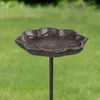 Bain d'oiseaux en fonte sur tige en forme de fleur Bouton Voir les images du produit 2