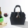 INF Taška na 6 fliaš - plsť čierna Náhľad obrázku produktu 2