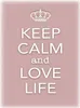 vianmo Holzschild 40x30 cm Keep Calm and love life Produktbild-Vorschau 1