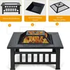 COSTWAY 3 in 1 Feuerschale, Outdoor-Feuerstelle 81 x 81 cm, Produktbild-Vorschau 3