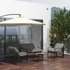 Outsunny 4-tlg. Gartenmöbel-Set, Balkonmöbel mit Sitzkissen Produktbild-Vorschau 8