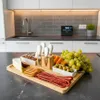 Bambusbrett für Aufschnitt, Käse und Snacks + Messer- und Produktbild-Vorschau 18