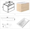 80 cm Badmöbel-Set Unterschrank mit Rechteckiges Produktbild-Vorschau 7