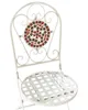 BELIANI Gartenstühle 2er Set Weiß aus Metall Mosaik Muster Produktbild-Vorschau 8