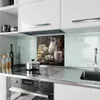 Küchenrückwand Spritzschutz Glas mit Motiv Käseplatte mit Produktbild-Vorschau 2