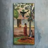 Wanduhr Uhr Wandbild Leinwand 30x60 Malerei Dorf Hütten Produktbild-Vorschau 2