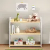 Kinderregal YASMIN 3 Ablagen natur/weiß - Montessori Regal Produktbild-Vorschau 2