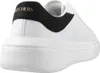 A close-up rear view of a white Skechers sneaker with black accents and gold branding. Náhled obrázku produktu