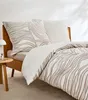 Satin-Bettwäsche - 135 x 200 cm - Beige - Braun - Baumwolle Produktbild-Vorschau 3