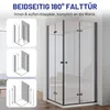 IMPTS Duschkabine Eckeinstieg 90x90cm Mattschwarz Dusche Produktbild-Vorschau 5