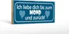 Holzschild Spruch 27x10cm ich liebe dich bis zum Mond Produktbild-Vorschau 2
