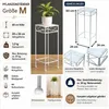 DanDiBo Blumenhocker Weiß Metall Eckig 60 cm Blumenständer Produktbild-Vorschau 2
