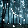 Wanduhr aus Glas mit Motiv Nebeliger Wald- 30 x 30 cm - Produktbild-Vorschau 1