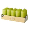 Papstar 10 Stumpenkerzen Ø 40 mm · 90 mm kiwi, 4 x 10 Stück Produktbild-Vorschau 1