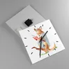 Wanduhr - Quadrat - Glasuhr - Känguru Mama Kind - 30x30cm - Produktbild-Vorschau 2
