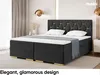 MEBLINI Boxspringbett mit Bettkasten - 180x200 - H3/Schwarz Produktbild-Vorschau 3