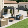 Parasol de jardin double avec mât en acier anthracite Voir les images du produit 2