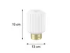 LED stolová lampa - H 19 cm - Mosadz - Biela - Sklo - Kov - Náhľad obrázku produktu 6