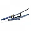 Oggetto da collezione giapponese: katana in acciaio blu Anteprima dell’immagine prodotto 10