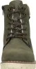 A close-up front view of a green boot. Produktbild-Vorschau