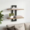 vidaXL Étagères murales en bois imitation chêne artisanal, Voir les images du produit 2