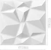 A white 3D wall panel with a geometric design, shown with dimensions. Produktbild-Vorschau